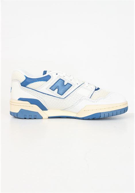 Cream 550 sneakers for men and women with light blue details NEW BALANCE | BB550CPD.